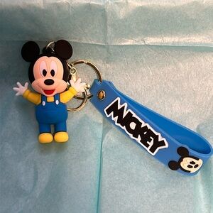 Disney blue Mickey Mouse Keychains Cute Cartoon figurine